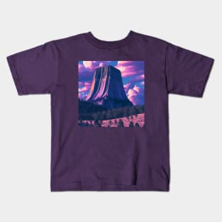 Devil's Tower in Wyoming Kids T-Shirt